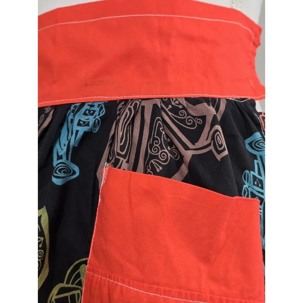Vintage Half Apron Handmade Jazz Instruments Atomic Print Mid Century Mod MCM